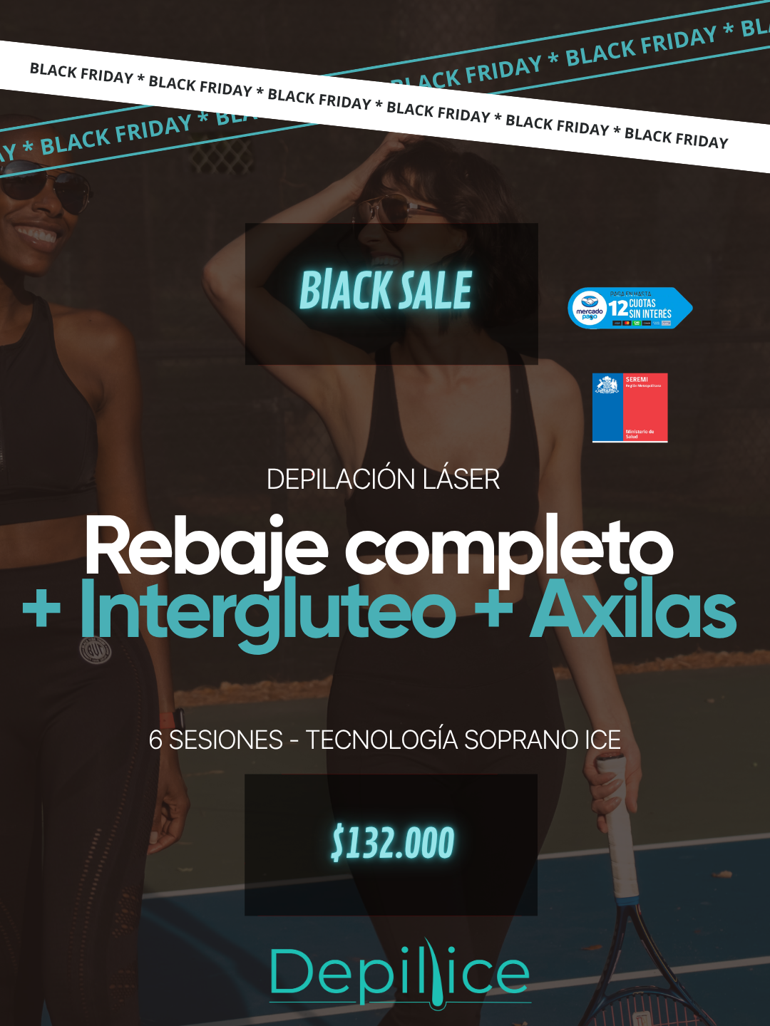 Pack 4 - Rebaje Completo + Interglúteo + Axilas 6 Sesiones