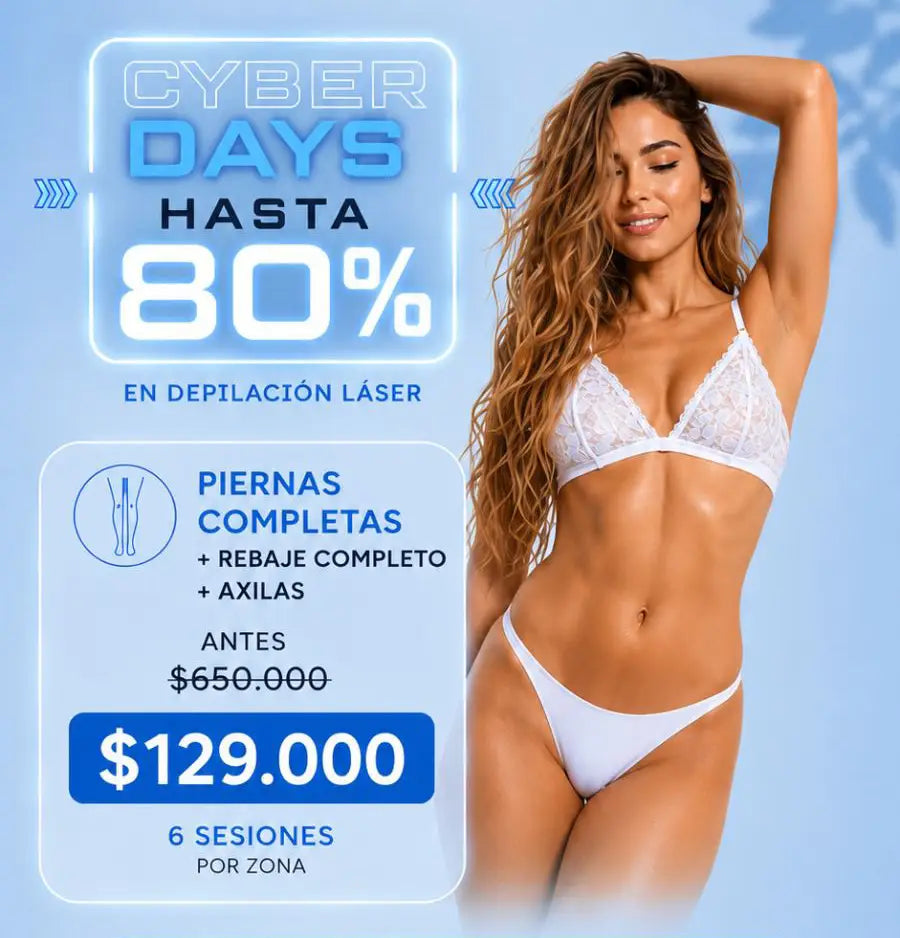 PACK PIERNAS COMPLETAS + REBAJE COMPLETO + AXILAS - 6 SESIONES