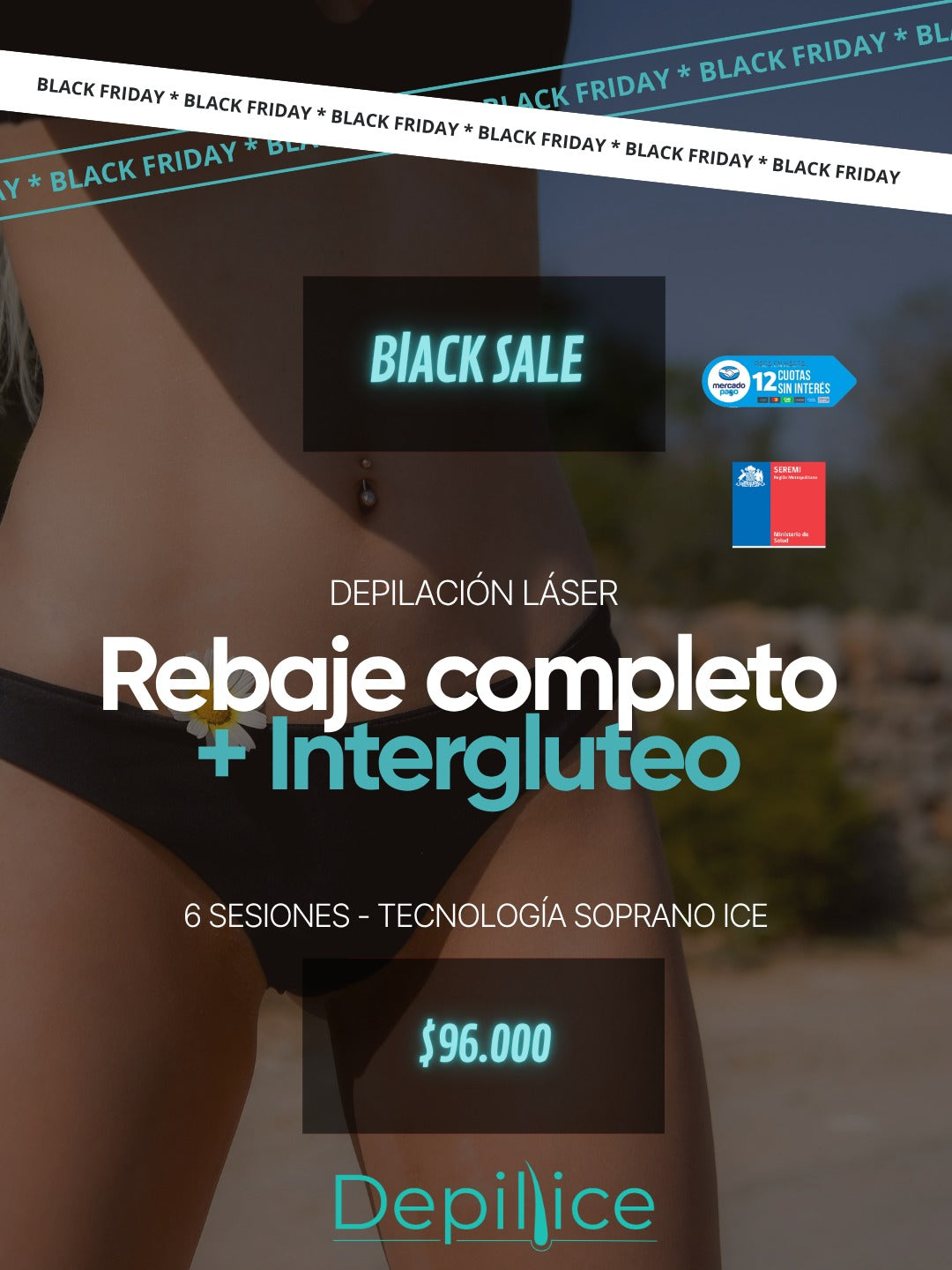 Pack 1 Rebaje Completo + Interglúteos  6 Sesiones
