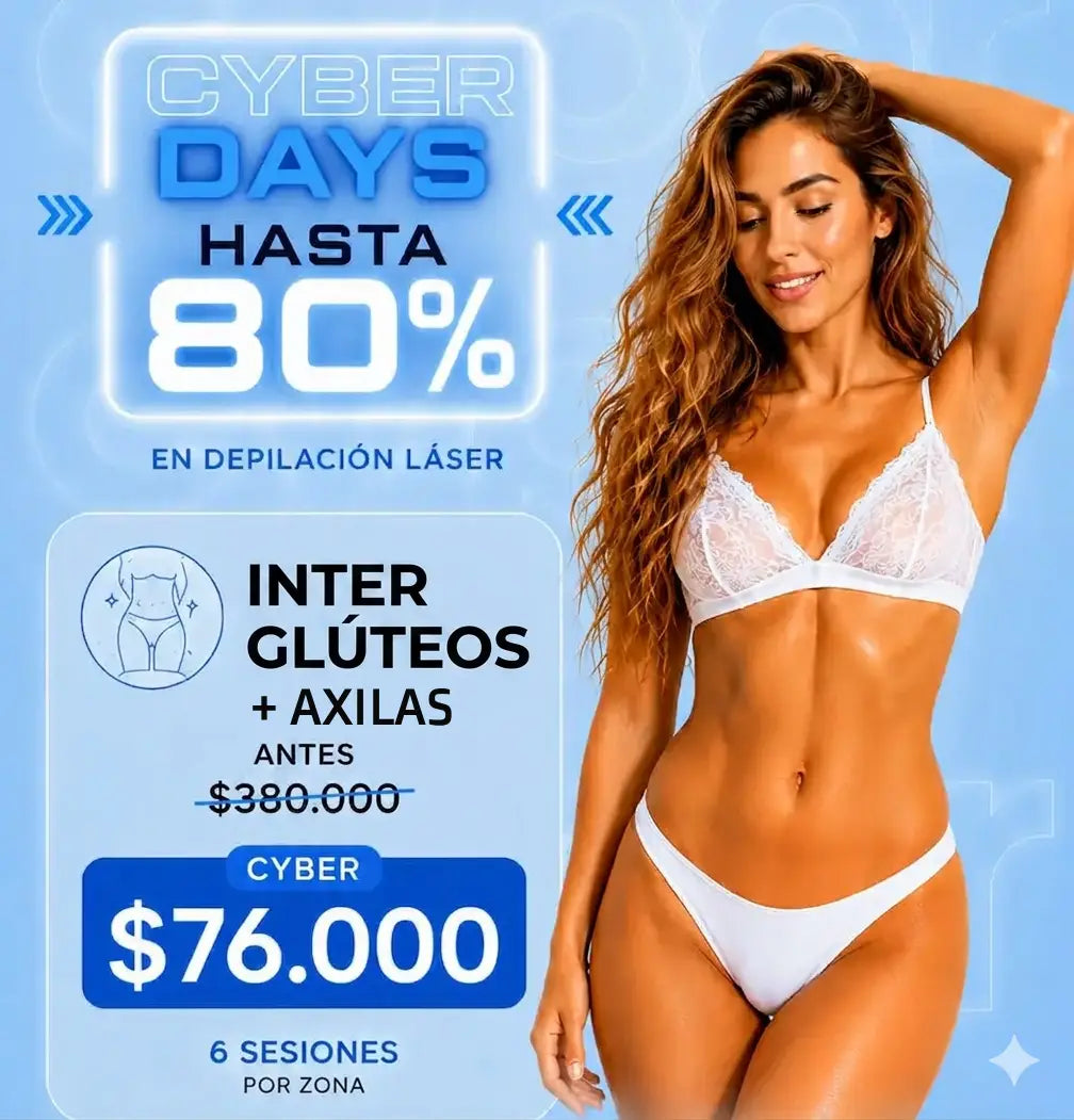 PACK INTERGLÚTEOS + AXILAS - 6 SESIONES